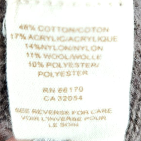 *Repair* Free People Oversized Ribbed Knit Open Cardigan S Blackberry Heather - Picture 13 of 16